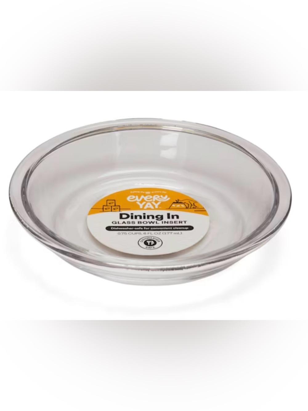 2 Clear Glass Bowl Insert - Clear